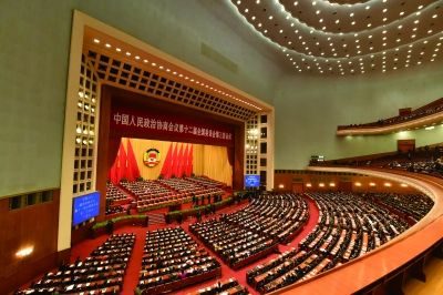 2015年3月3日全国政协十二届三次会议在京开幕。   新华社记者 李贺 摄