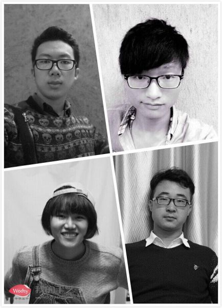 上图左起为优秀青年设计师叶维平，黄冲，蒋明津，王国宏
