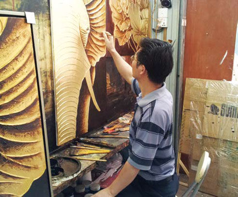 ☆-在墙壁作画的画工