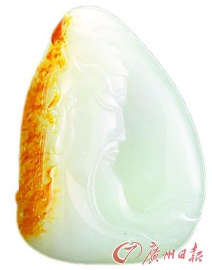 　某网站销售的新疆和田籽料关公挂件 