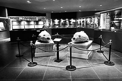 大水法石鱼：上世纪30年代中期被国民党陆军中将杨杰搬到西单横二条其私宅院中，2006年11月回归圆明园，现存圆明园展览馆。
