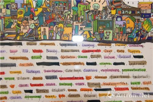 傅蕾蕾作品：《幻想中的朋友》8局部 纸本设色 27X24cm 2014年