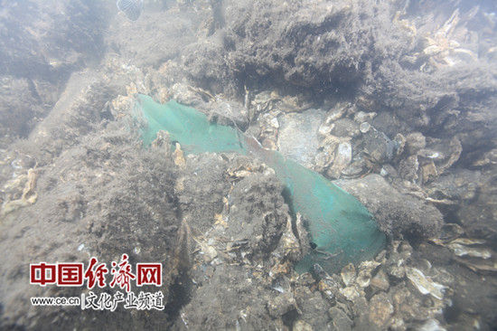 东坑坨I号沉船的水下保存现状 图片由活动主办方提供