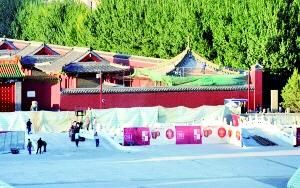 沈阳故宫东大门前的“金水桥”现已基本完工。