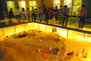 东莞致力于打造博物馆之城。图为蚝岗遗址博物馆内的古遗址。 记者葛宇飞摄