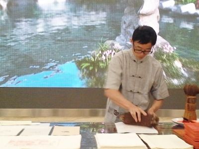 李江民现场演示刷印