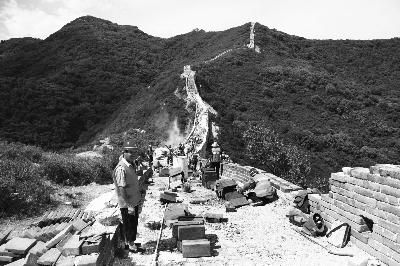 施工现场图。 于海宽 摄