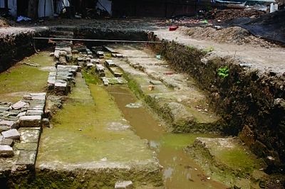 ▲古建筑排水设施。