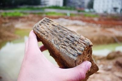 线形花纹砖。张可 摄