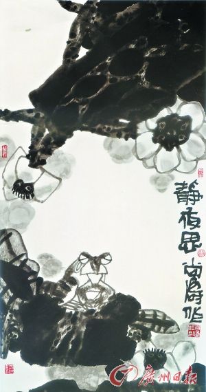 尚涛 《静夜思》（中国画） 138cm×71cm