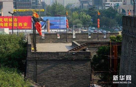 这是7月6日拍摄的施工现场。