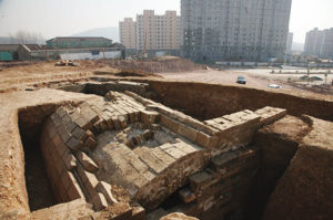 刘渊然墓发掘现场