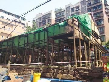 蒋兆和故居修缮现场