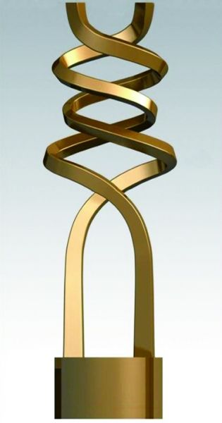 新设计的“中国美术奖”金奖奖杯
