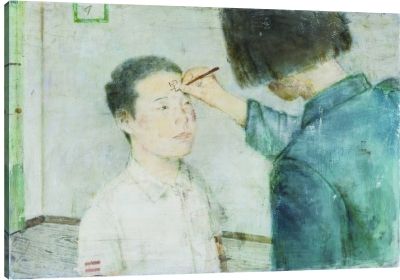 夏禹 《额娘赐我一个字》 木板坦培拉 70×100厘米 2013年