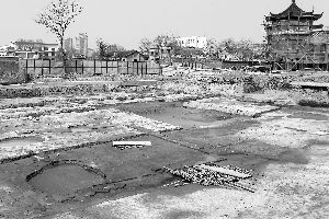 南京老门西附近唐代建筑遗址考古现场