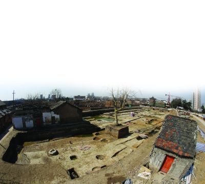 遗址面积达3000平方米。本版摄影 扬子晚报记者 宋峤