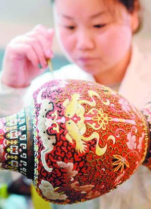 北京市珐琅厂景泰蓝制作现场