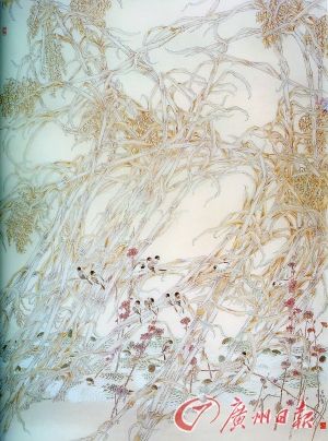 苏百钧 《秋酣》（中国画·局部）