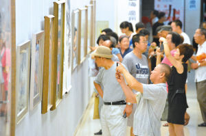 全国九城艺术联展现场