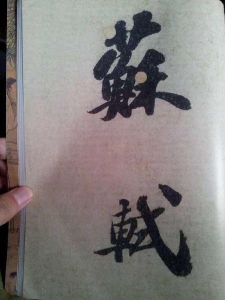 图③　翻拍自苏富比拍卖图册，可见“轼”的勾不似自然运笔 乐梦融 摄