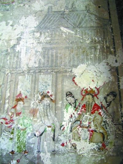 修复前的清代壁画