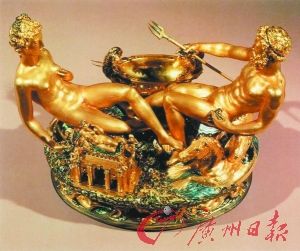 本韦努托·切利尼创作的金饰雕塑《盐碟》，2003年被盗于维也纳艺术史博物馆。