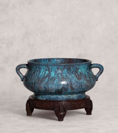 清雍正炉钧釉双耳炉 保利香港