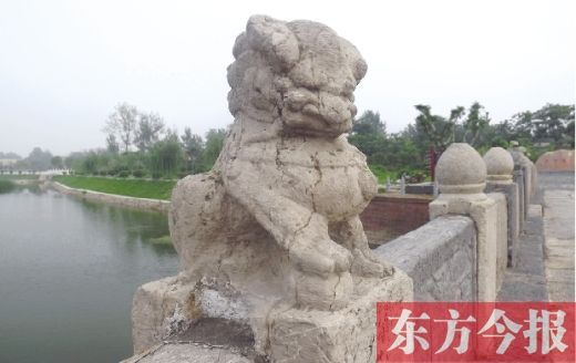 漯河小商河上的国宝级文物小商桥正遭风化