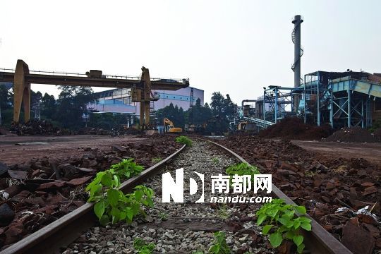 停运已久的广钢运输铁路。