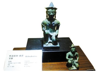 “天竺·吴哥艺术博物馆”在深圳开馆，图为该馆收藏的吴哥时期青铜佛造像“毗湿奴神-持斧罗摩”。