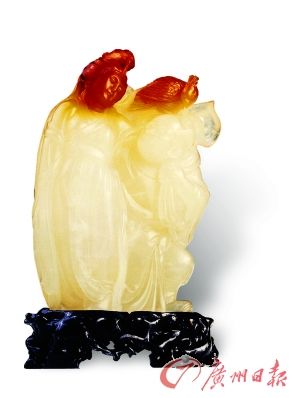 王祖光 巧色荔枝冻石《贵妃醉酒》