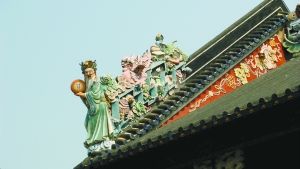 精美的灰雕装饰。