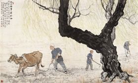 徐悲鸿的《九州无事乐耕耘》以2.668亿元刷新了艺术家个人拍卖纪录，更被列入国家一级文物