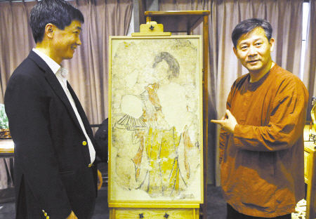 价值千万元唐代壁画由宁波藏家从日本拍回