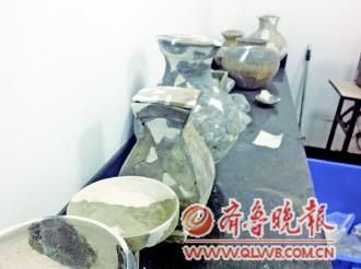已经修复好的陶器 实习记者 王天宇 摄