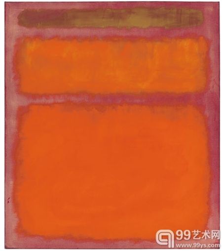 马克·罗斯科1961年作品《橙、红、黄》