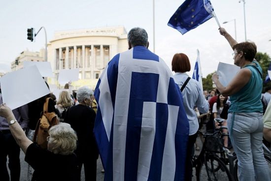 希腊塞萨洛尼基的抗议者