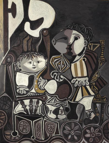 毕加索《两个小 孩》116cm x89cm_1950年