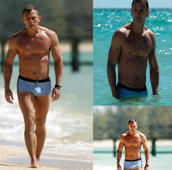 丹尼尔·克雷格在《007首部曲：皇家夜总会》穿游泳裤造型