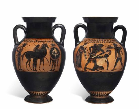 希腊双耳瓶，价值约100000美元，已经退出伦敦佳士得拍场。