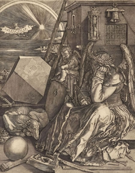 3.阿尔布雷特。丢勒 《忧郁症》(1514)