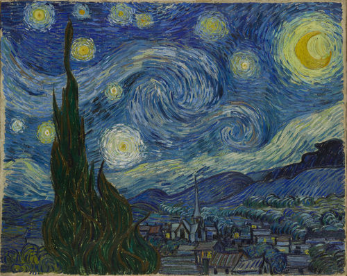 文森特·梵高，星夜(1889年) 图文：moma.org