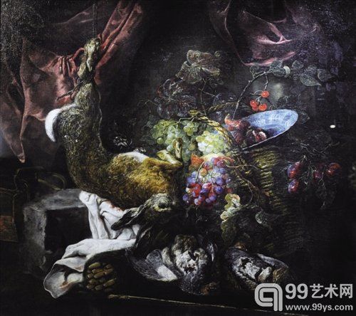 《野味与水果》(局部)