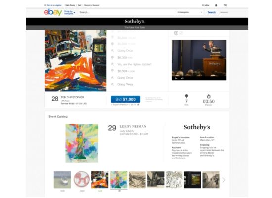 eBay 与苏富比联手推出的网上即时竞投平台
