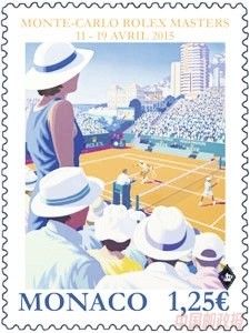 摩纳哥网球大师赛邮票。