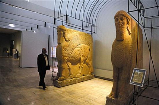 巴格达博物馆收藏的尼姆鲁德遗址发现的文物。不过，遗址中仍有大量珍贵文物。