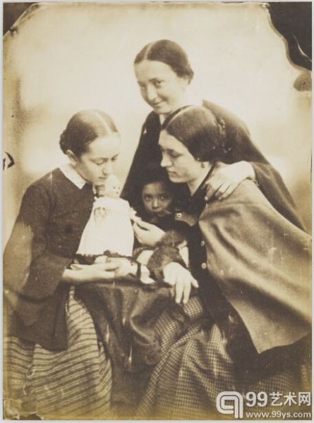 4.Jean-Baptiste Frénet, Women and girls with a doll, circa 1855