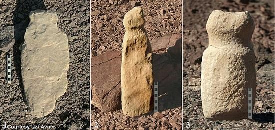 研究人员惊讶地发现各种各样的石头结构和文物。它们包括直径1.5到2.5米的石圈。一些阴茎状的结构指向这些石圈。
