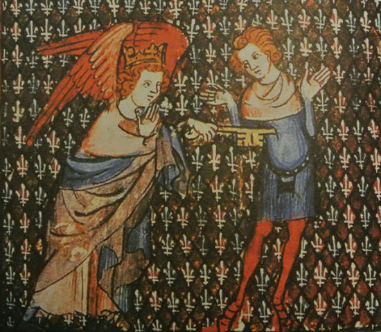 《爱神锁住恋人的心》，1380年，巴黎